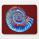 Ammonite fossil mouse pad