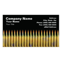 Ammunition Against Black Background Business Card