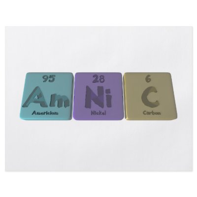 Amnic-Am-Ni-C-Americium-Nickel-Carbon Custom Flyer by ChemicalWords