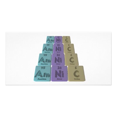 Amnic-Am-Ni-C-Americium-Nickel-Carbon Personalized Photo Card by ChemicalWords