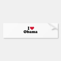 Amo a Barack Obama Etiqueta De Parachoque