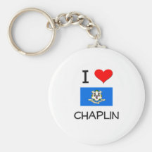 Amo a Chaplin Connecticut Llavero