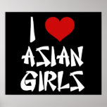 Amo a chicas asiáticos posters