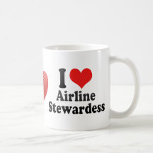 Amo a la azafata de la línea aérea taza