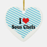 Amo a los cocineros de Sous Adornos De Navidad