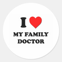 Amo a mi médico de cabecera pegatina