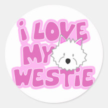 Amo a mis pegatinas de Westie