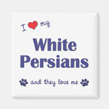 Amo a mis persas blancos (los gatos múltiples) imanes  