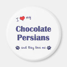 Amo a mis persas del chocolate (los gatos múltiple imán