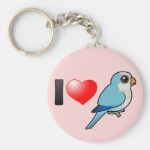 Amo a Quakers azules Llaveros Personalizados