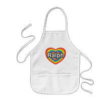 Amo a Rafael. Te amo Rafael. Corazón Delantal