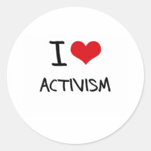Amo activismo etiquetas redondas