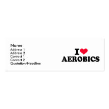 Amo aeróbicos tarjetas de visita