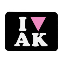 AMO AL GAY AK - BLANCO - .PNG IMÁN DE VINILO