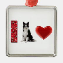 ¡Amo borderes collies!! ornamento del collie del ~ Ornaments Para Arbol De Navidad