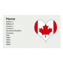 Amo Canadá Tarjetas De Visita