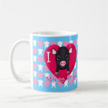 Amo cerdos micro taza de café