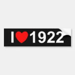 Amo (corazón) 1922 pegatina de parachoque