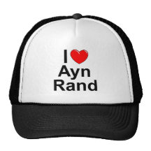 Amo (corazón) a Ayn Rand Gorros