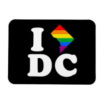 AMO DC GAY - BLANCO - .PNG IMÁN DE VINILO