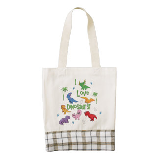 ¡Amo dinosaurios! (Lindo) Bolsa Tote Zazzle HEART