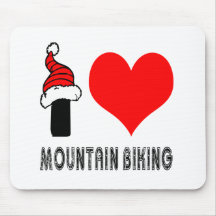 Amo diseño Biking de la montaña Alfombrillas De Raton