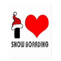 Amo diseño del embarque de la nieve postal