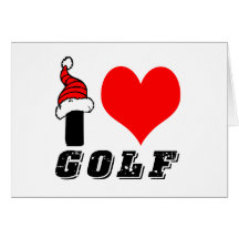 Amo diseño del golf tarjeta