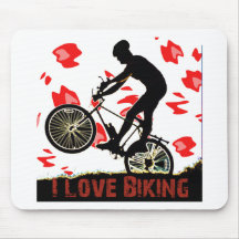 Amo el Biking de los engranajes Tapete De Ratones