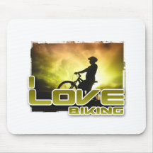 Amo el Biking del frenado Tapetes De Raton
