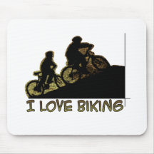Amo el Biking del tronco Alfombrillas De Ratón