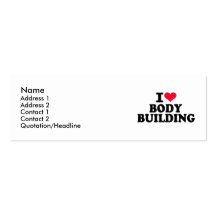 Amo el bodybuilding tarjeta personal