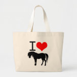 Amo el caballo bolsas lienzo