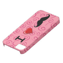 Amo el caso de Iphone del remolino del rosa de los iPhone 5 Case-Mate Coberturas