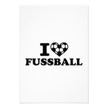 Amo el fútbol de Fussball Invitacion Personal