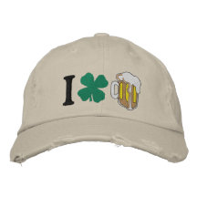 Amo el gorra bordado cerveza irlandesa gorra de beisbol