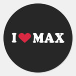 AMO EL MAX PEGATINA REDONDA
