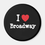 Amo el personalizado del corazón de Broadway perso Iman Para Frigorífico