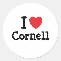 Amo el personalizado del corazón de Cornell person Pegatinas
