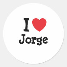 Amo el personalizado del corazón de Jorge personal Etiquetas