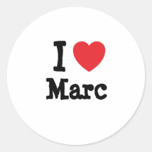Amo el personalizado del corazón de Marc personali Pegatinas