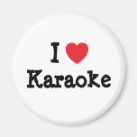 Amo el personalizado del corazón del Karaoke perso Imán De Frigorifico