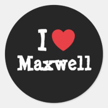 Amo el personalizado del corazón del maxwell perso pegatina