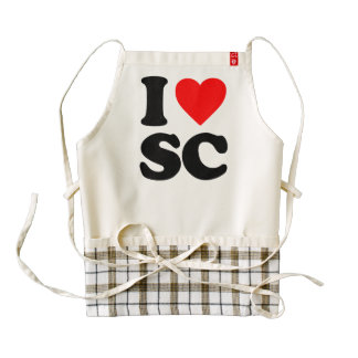 AMO EL SC DELANTAL ZAZZLE HEART