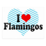Amo flamencos postal