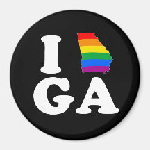 AMO GEORGIA GAY - BLANCO - .PNG IMAN PARA FRIGORÍFICO