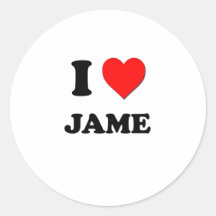 Amo Jame Pegatina Redonda