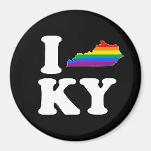 AMO KENTUCKY GAY - BLANCO - .PNG IMAN PARA FRIGORÍFICO
