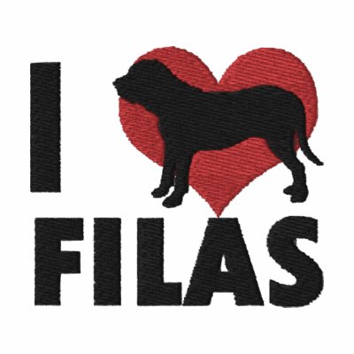 Amo la camiseta bordada Filas Amo la camiseta bordada Filas