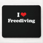 Amo la camiseta de Freediving Tapetes De Raton